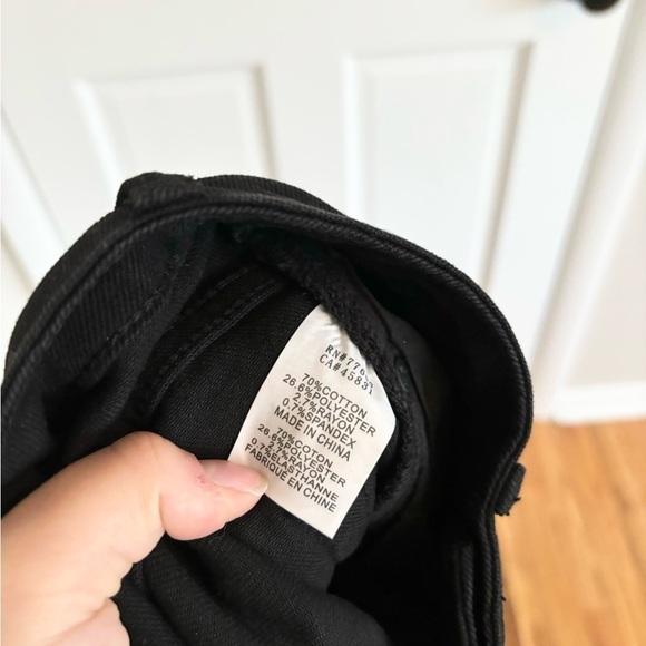 Free People SR vs. SANDRINE ROSE black skinny jeans high rise size 26 new - Picture 6 of 6